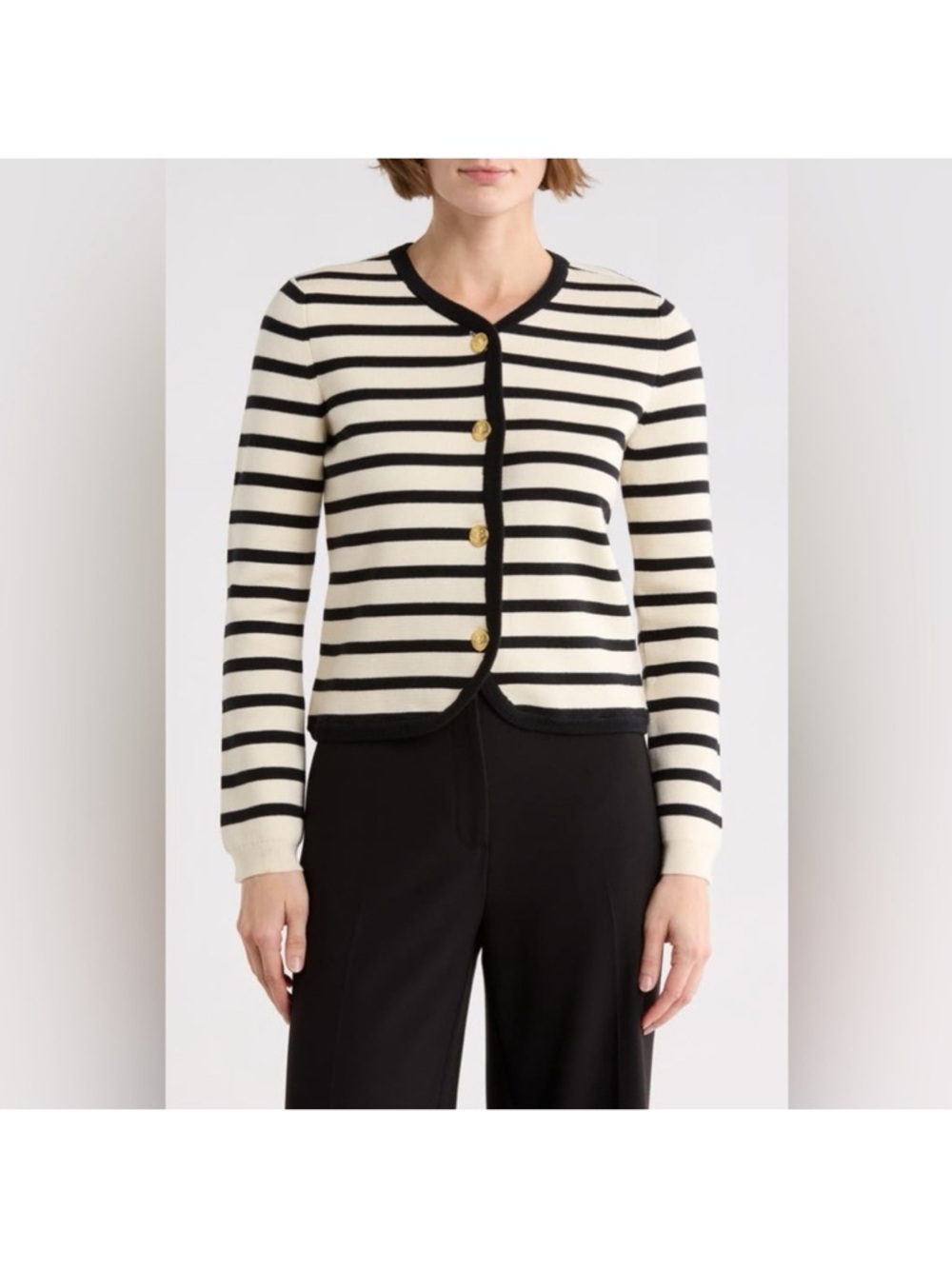 Rag & bone Dee Striped Cotton-Blend Cardigan